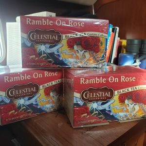 3 unopened boxes of Celestial Seasonings Ramble On